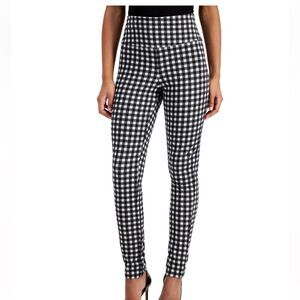 International Concepts Gingham Leggings Black & White in Size Medium